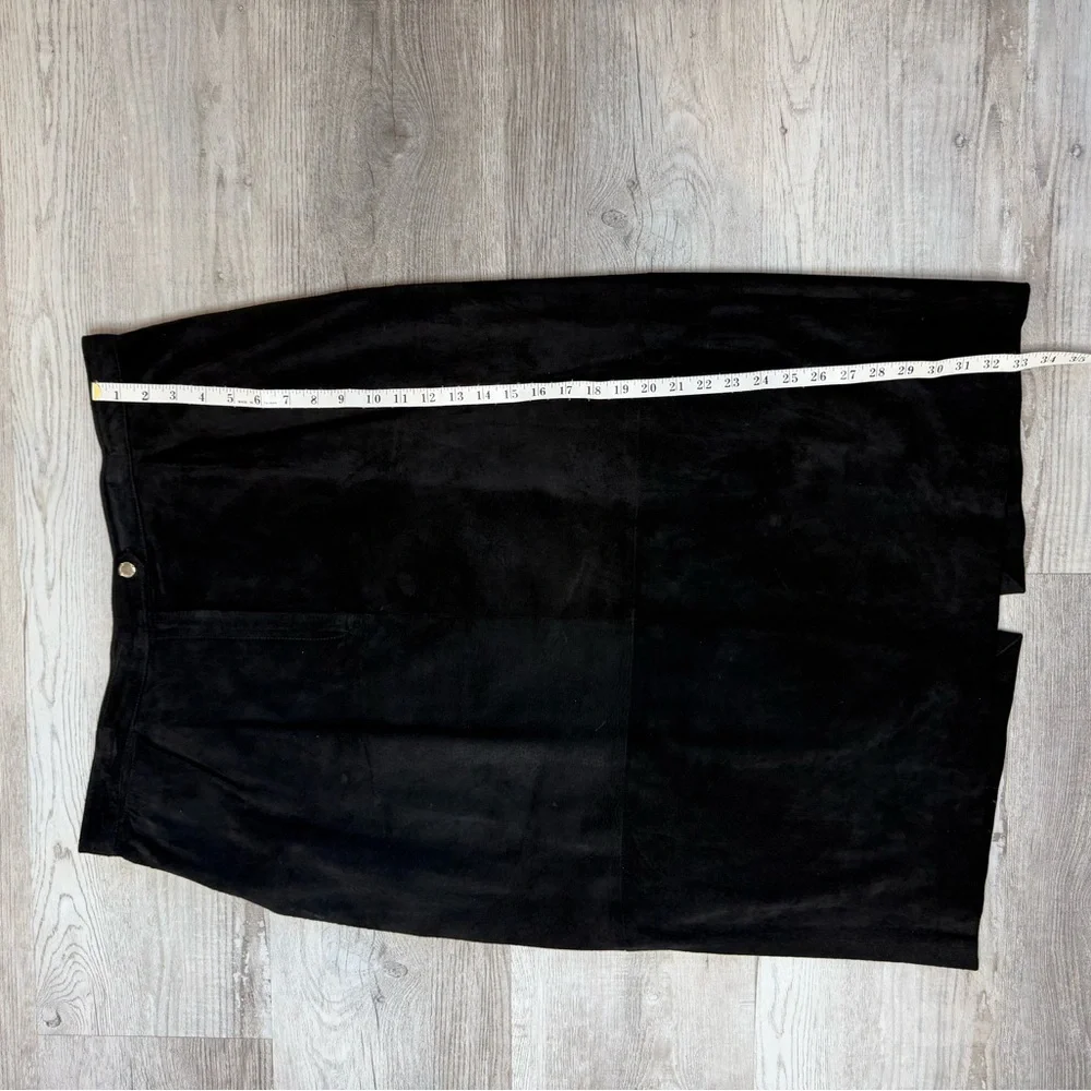 Lauren Ralph Lauren Black Suede Maxi Long Skirt women’s size 18W Designer